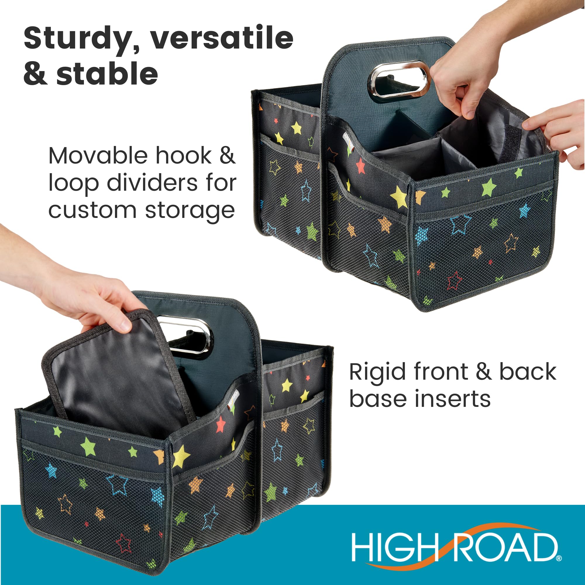 High Road metal handle with bottom insert for easy one-hand carrying