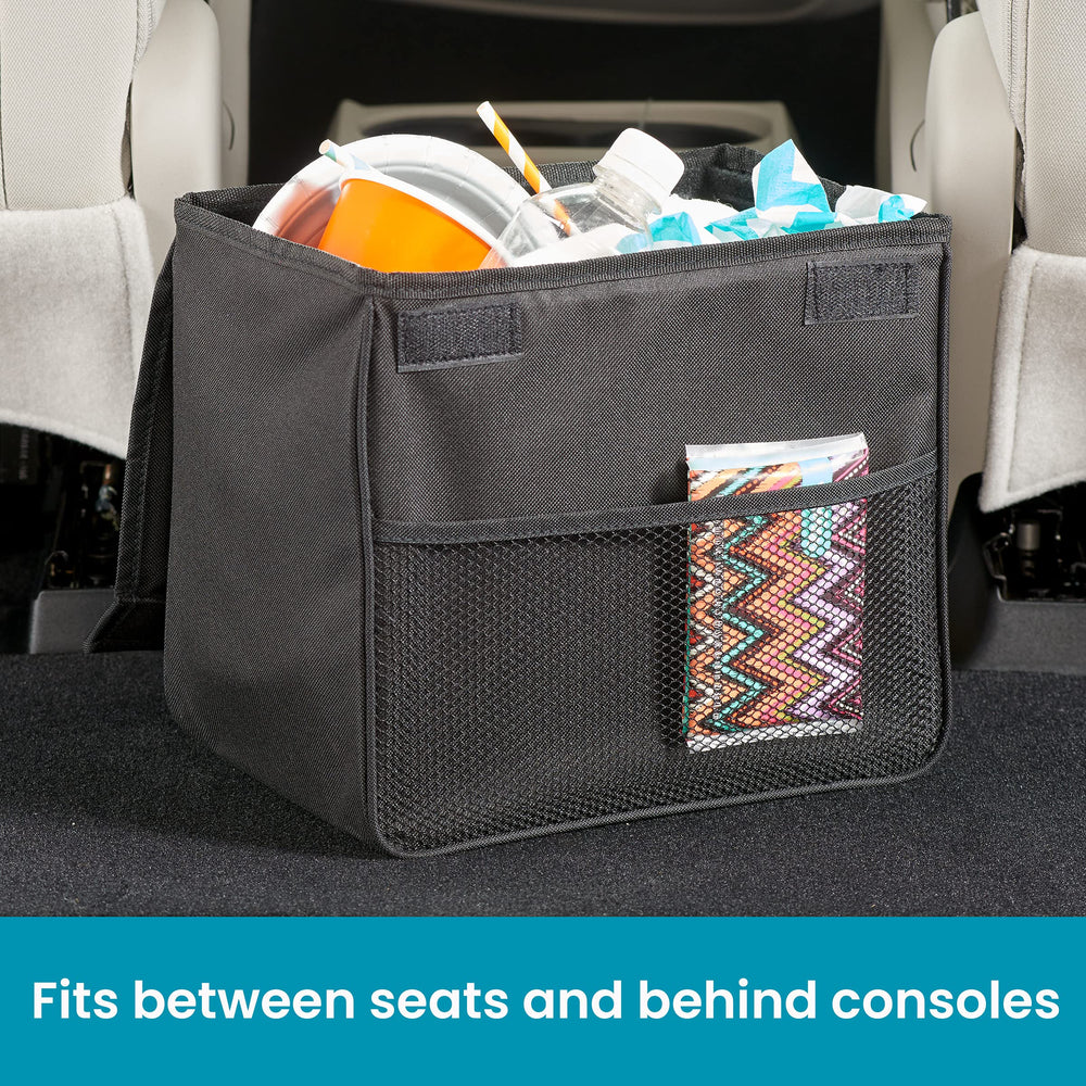 High Road trash can in car lifestyle scene reducing clutter during travel