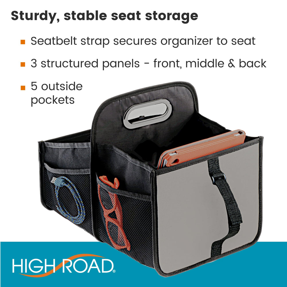 High Road next to water bottle to show size and portable capacity