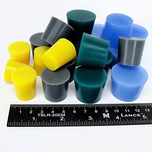 High Temp Masking Supply plugs beside ruler showing scale and fit accuracy