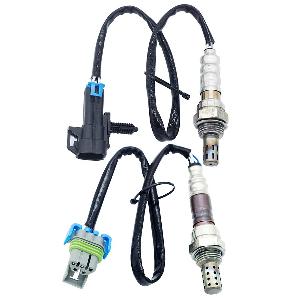 higherbro front packaging showing two o2 sensors and connectors, clear product view and matching set benefit