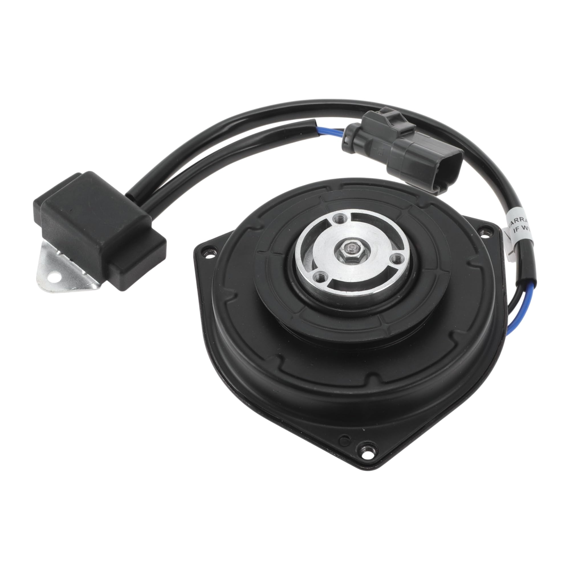 Hihaha front view of condenser fan motor showing mounting points and direct-fit benefit