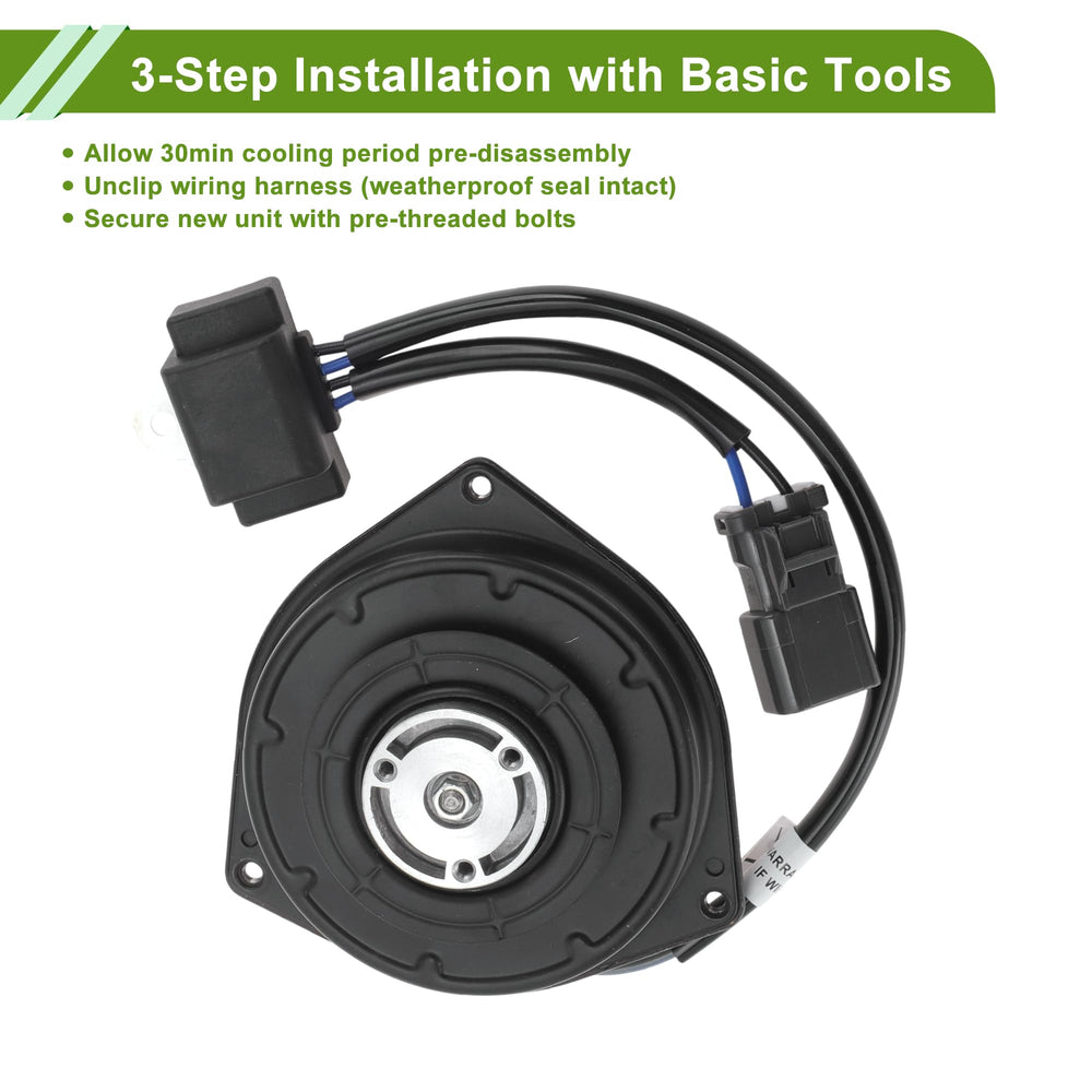 Hihaha fan motor next to ruler for size comparison and easy verification of correct dimensions