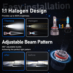 HIKARI WINGS bulb installed in headlight improving nighttime visibility