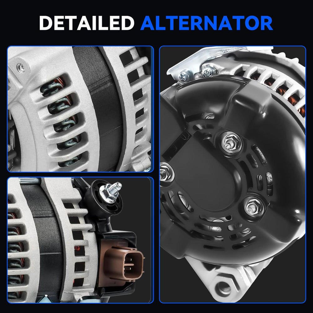 Hikevent alternator next to ruler showing compact size and correct scale