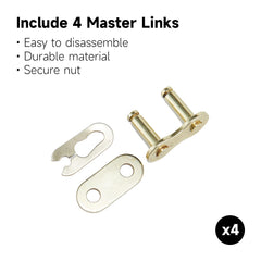 HILAKE 420H laid next to ruler showing 132-link length, easy sizing