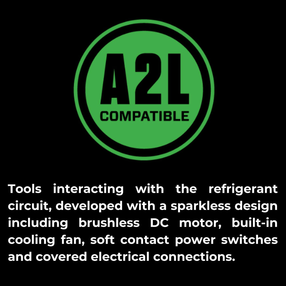 Hilmor tool beside ruler showing size for easy storage and transport