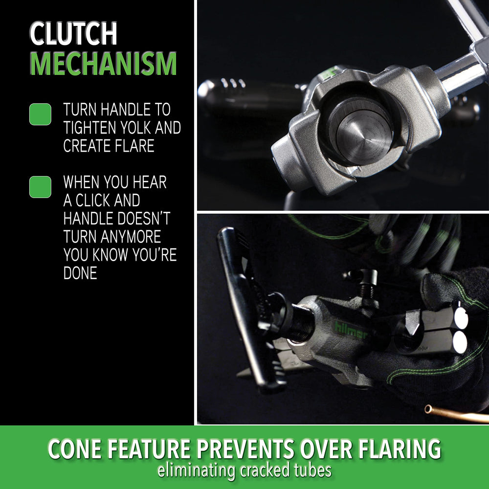 Hilmor spring-loaded block open for quick tube placement and faster workflow