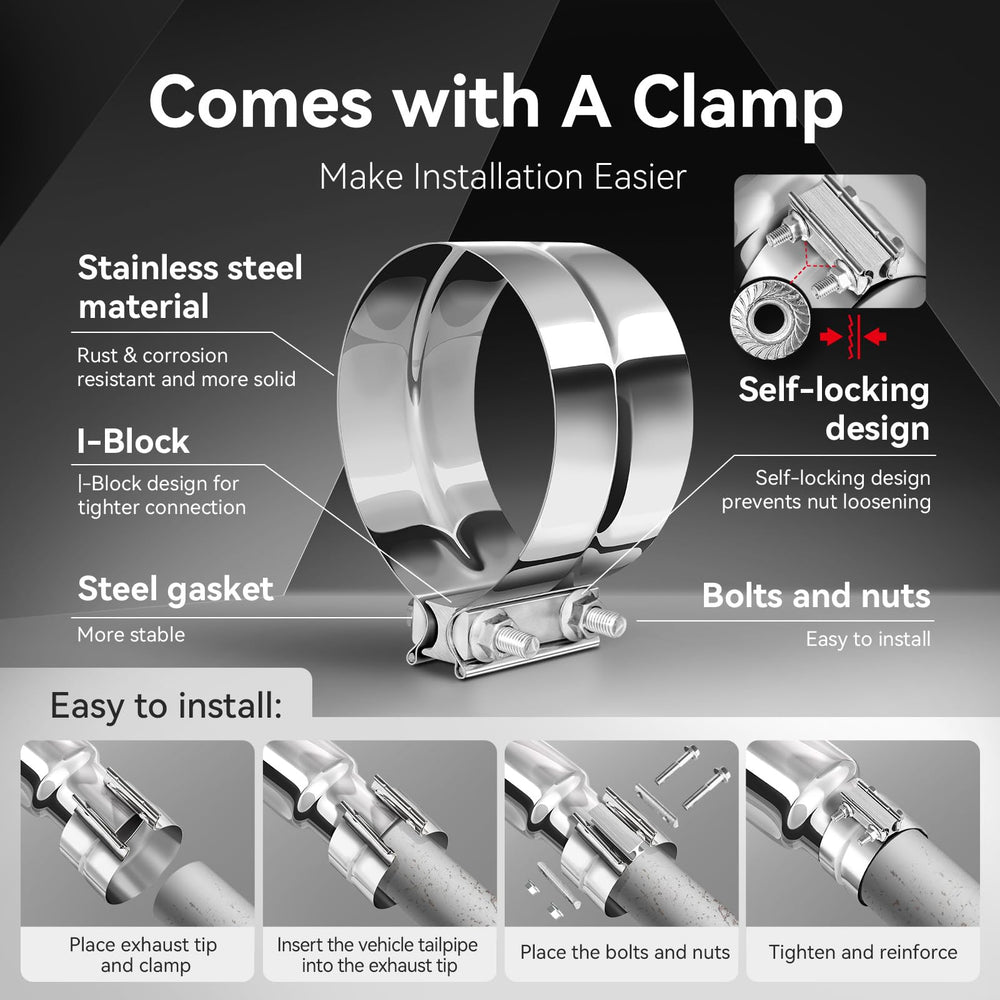 HILMITILE stainless clamp and mounting hardware displayed for quick clamp-on installation benefit