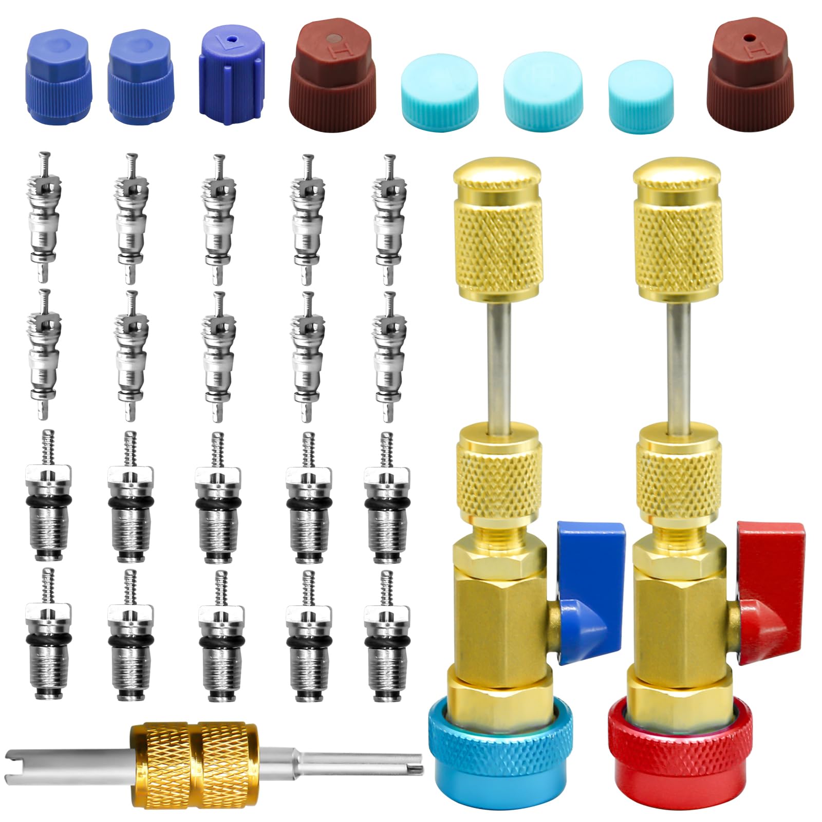 HINGTAI front view of full 31-piece kit showing organized tools for quick servicing