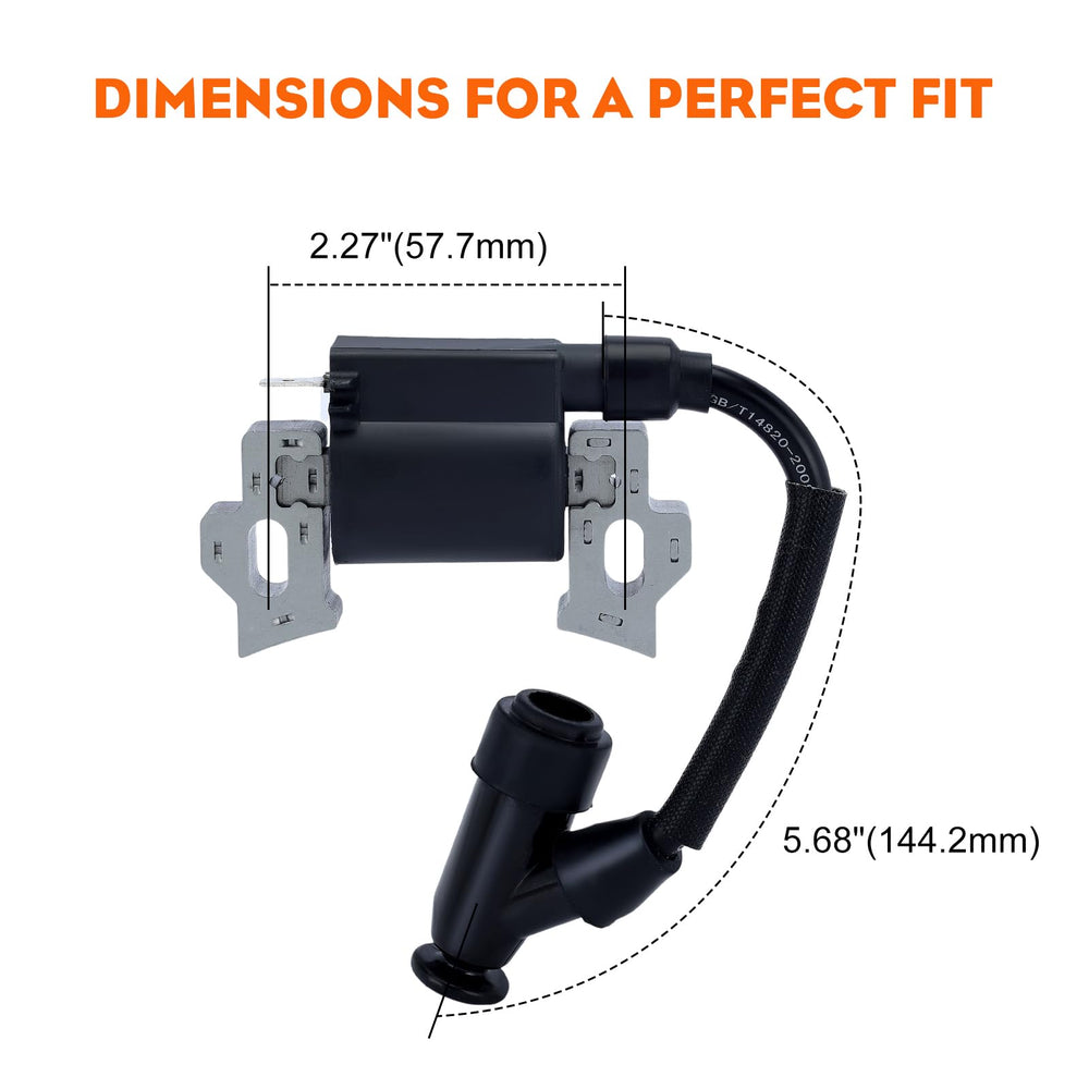 HIPA ignition coil scale comparison next to ruler to show compact dimensions