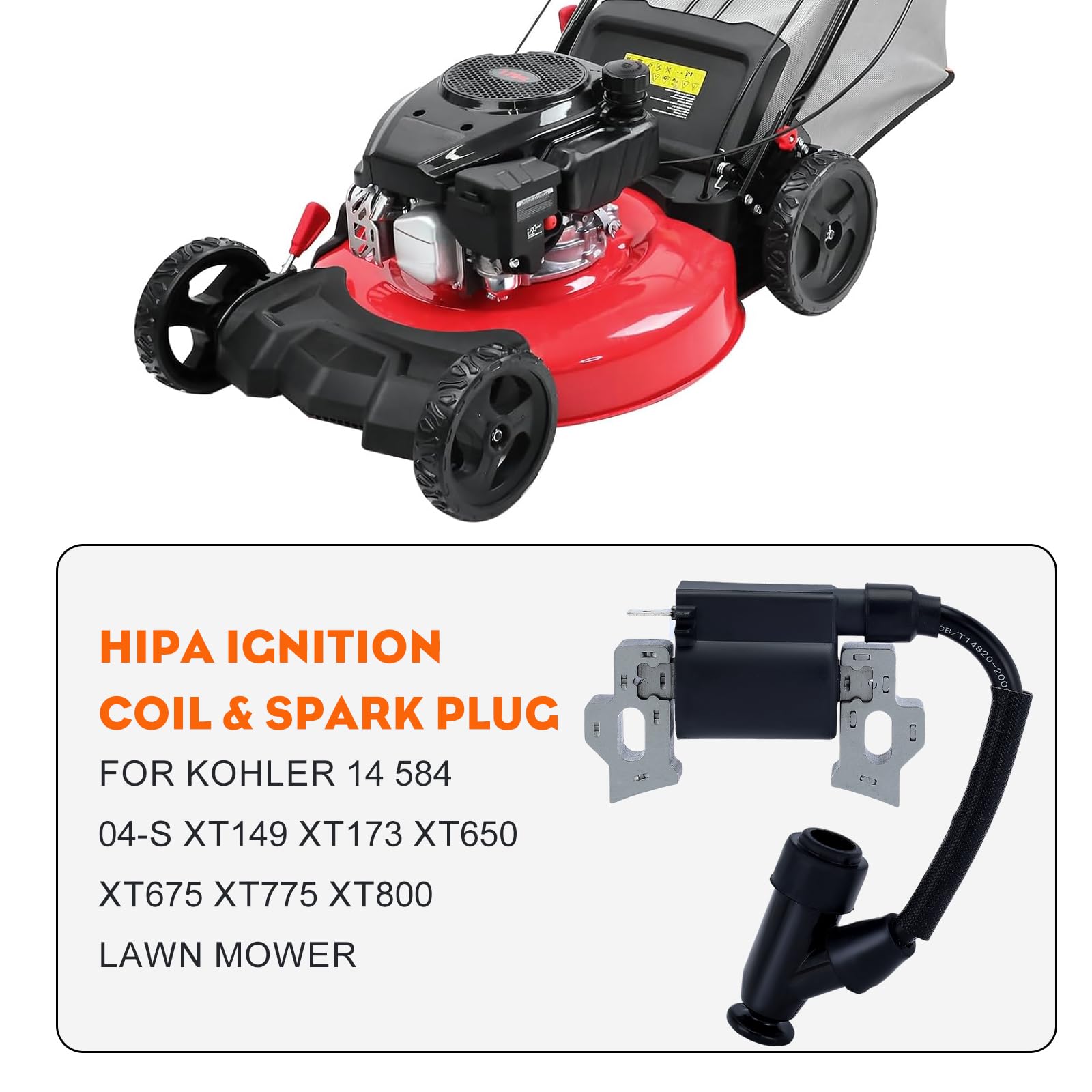 HIPA ignition coil side profile highlighting durable construction and vibration resistance
