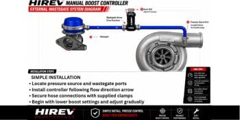 HIREV PERFORMANCE staged on a car engine bay showing real-world installation benefit