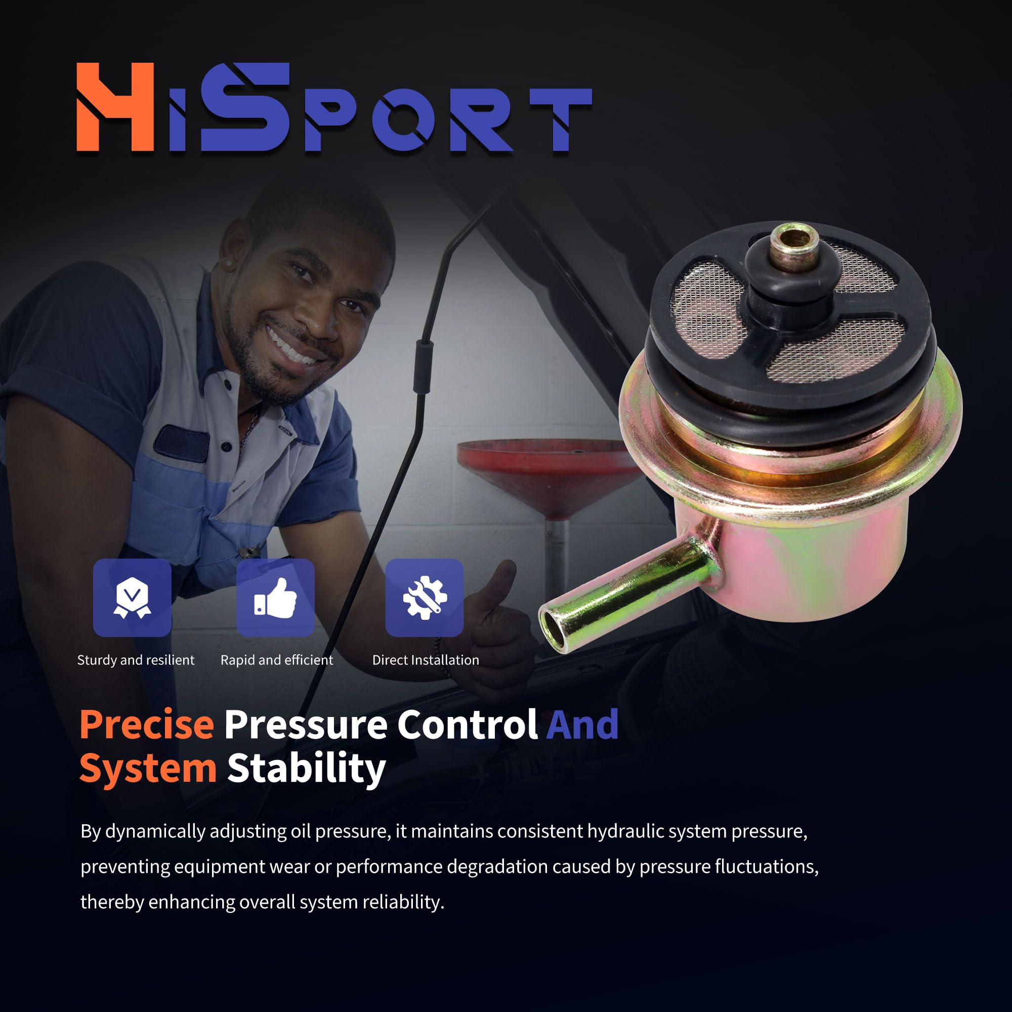 HiSport regulator mounting face detail showing seal surface for leak prevention