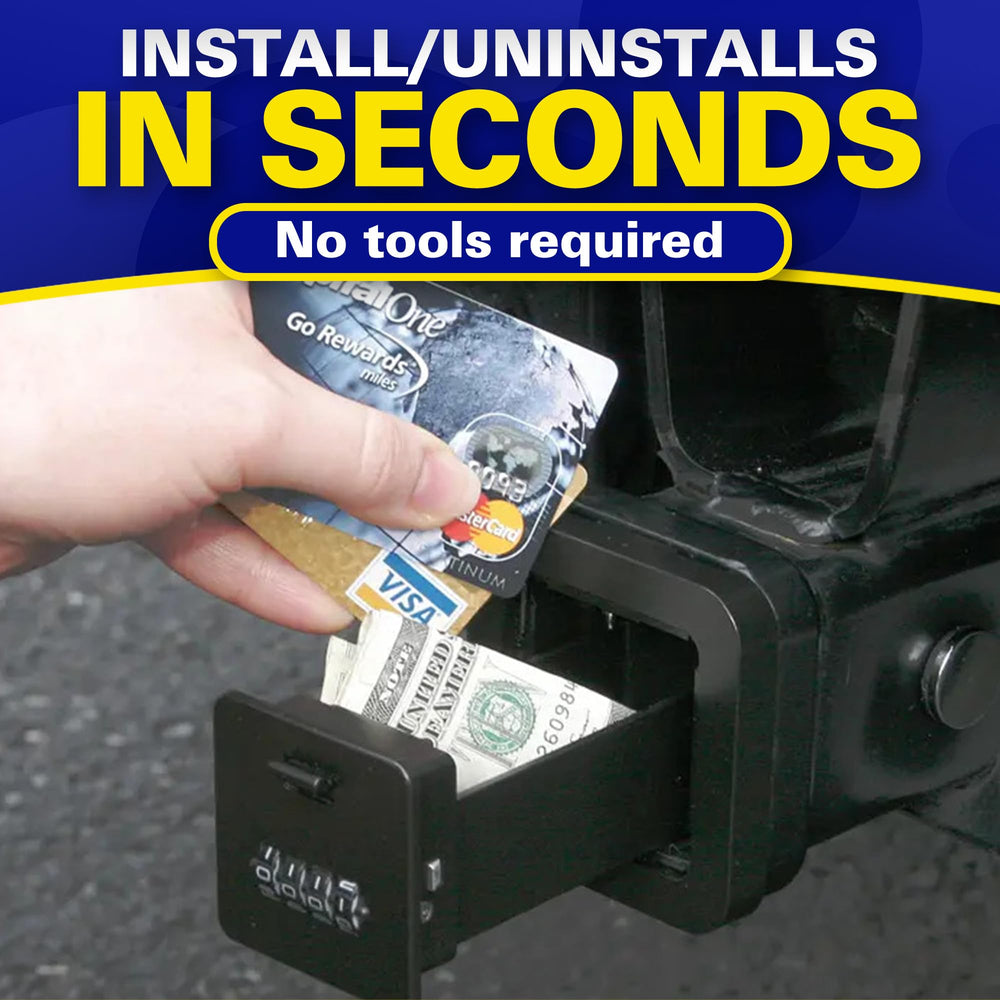 HitchSafe HS7000 installed in a 2" receiver demonstrating concealed security