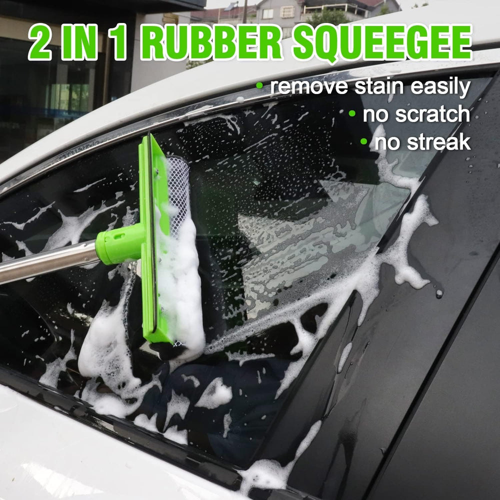 HITJOY windshield squeegee attached to pole for streak-free glass
