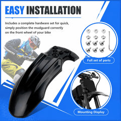 Hizoncore front fender mounted on Tuttio Soleil 01 protecting forks
