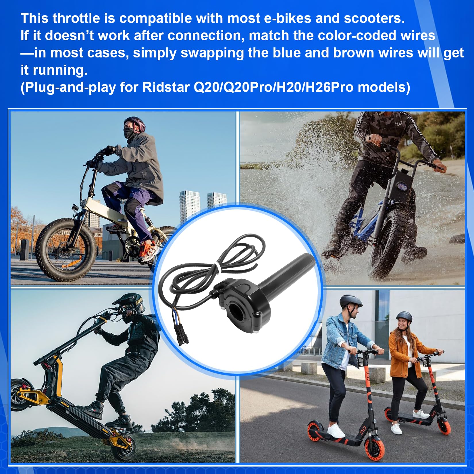 Hizoncore Ridstar installed on Q20 handlebar showing improved control and fit