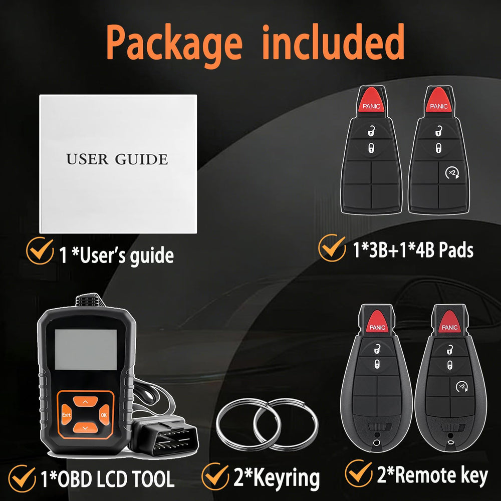 Hkxydems kit accessories with user guide and keyrings benefit: everything included for setup
