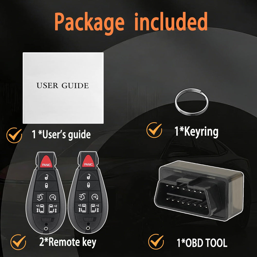 Hkxydems fob attached to car keyring illustrating ready-to-use backup key