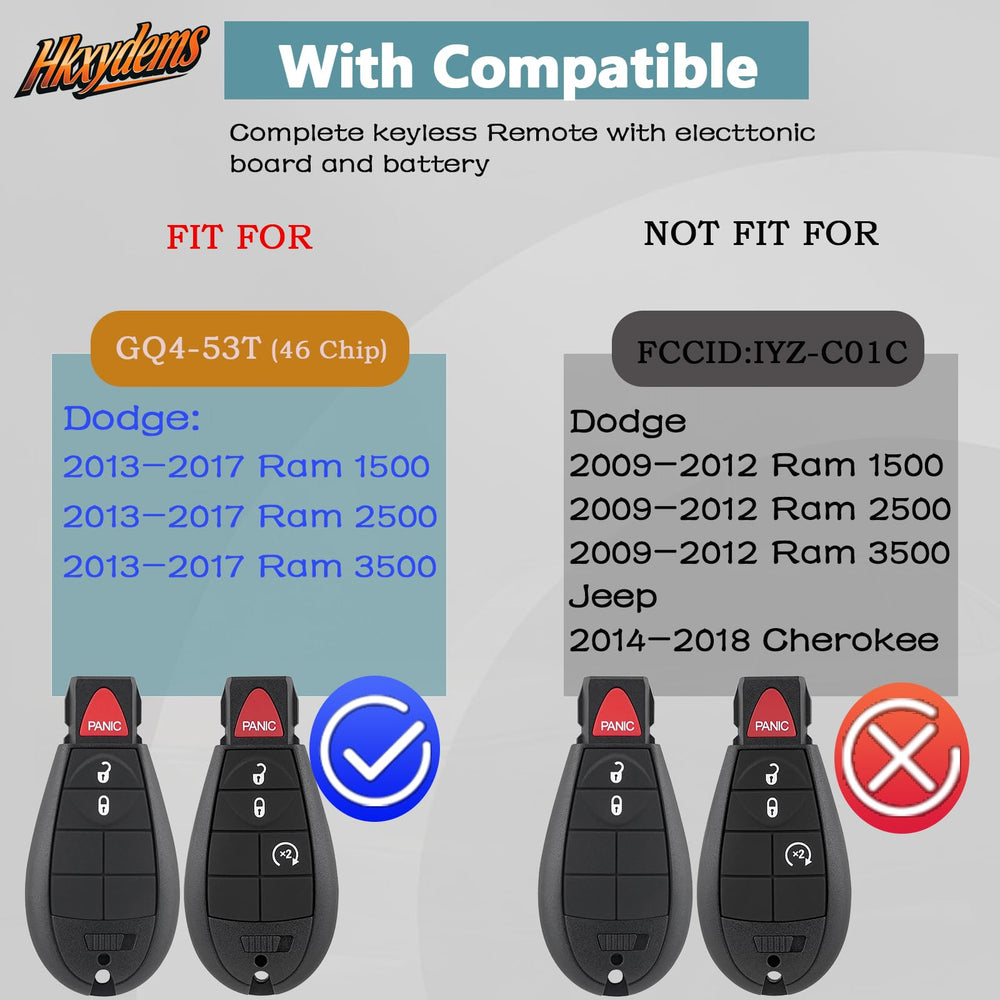 Hkxydems key fob front close-up benefit: clear buttons for reliable operation