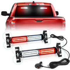 HLauto front view of traffic advisor light bar showing focused beam and visibility benefits