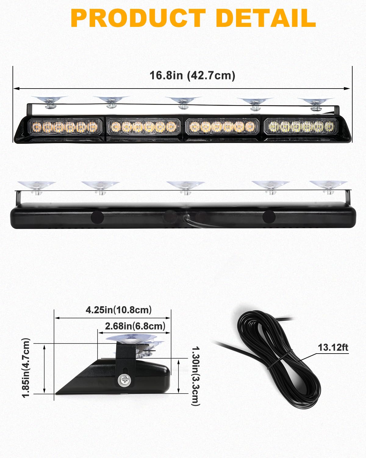 HLauto light bar in roadside night use illustrating high visibility and signaling