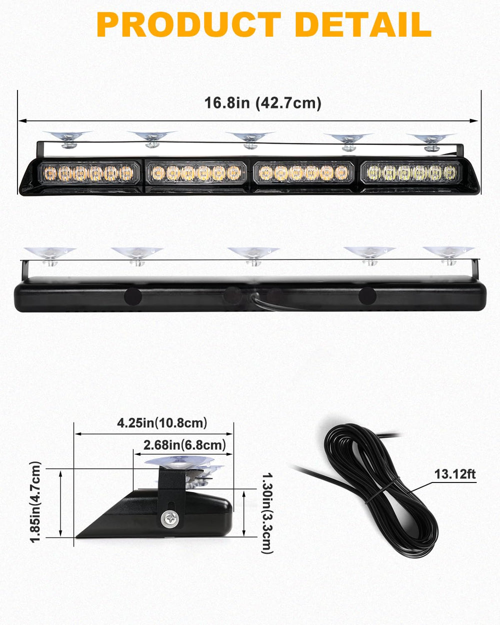 HLauto light bar in roadside night use illustrating high visibility and signaling
