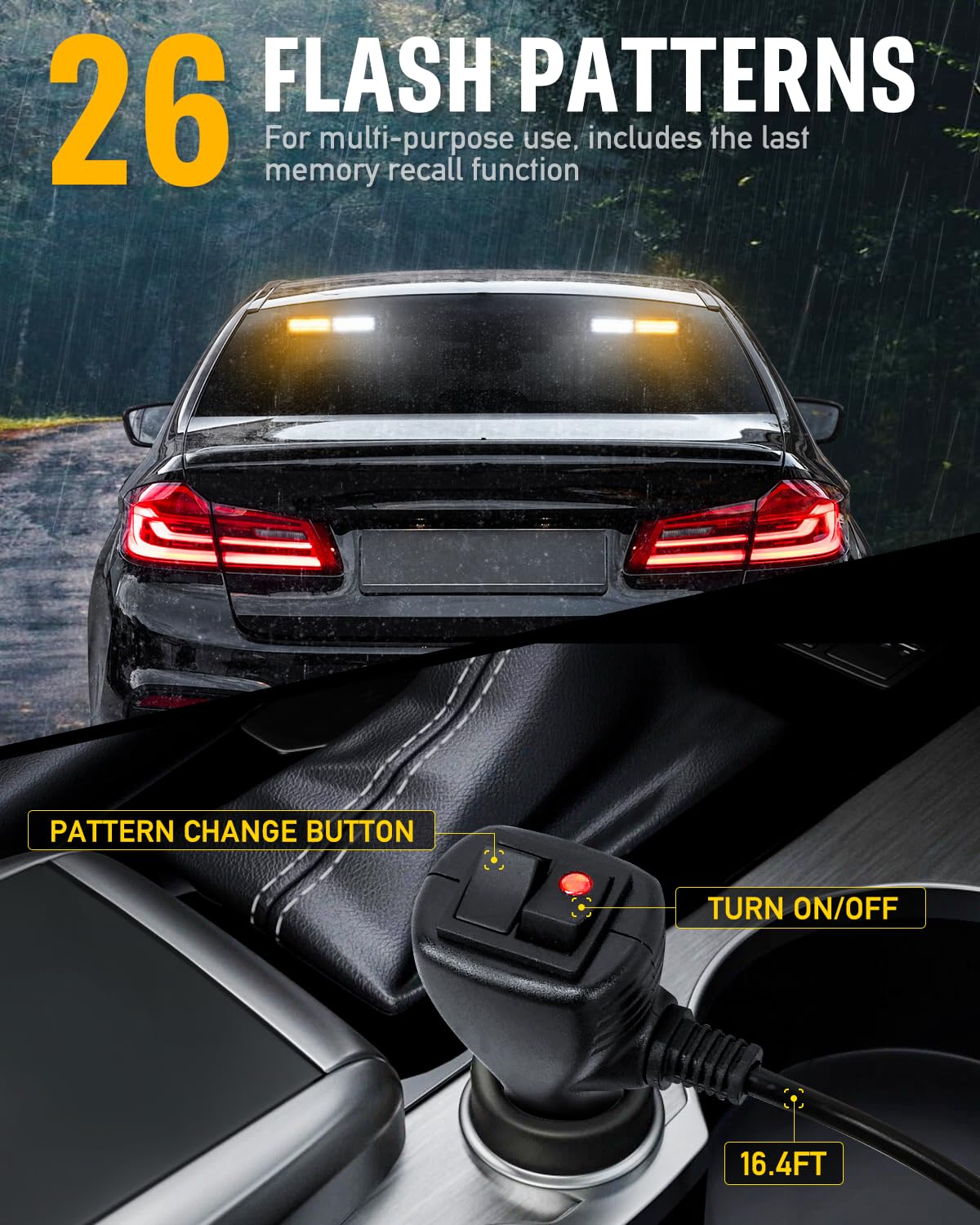 HLauto mounted on vehicle windshield offering quick-install visibility for roadside safety