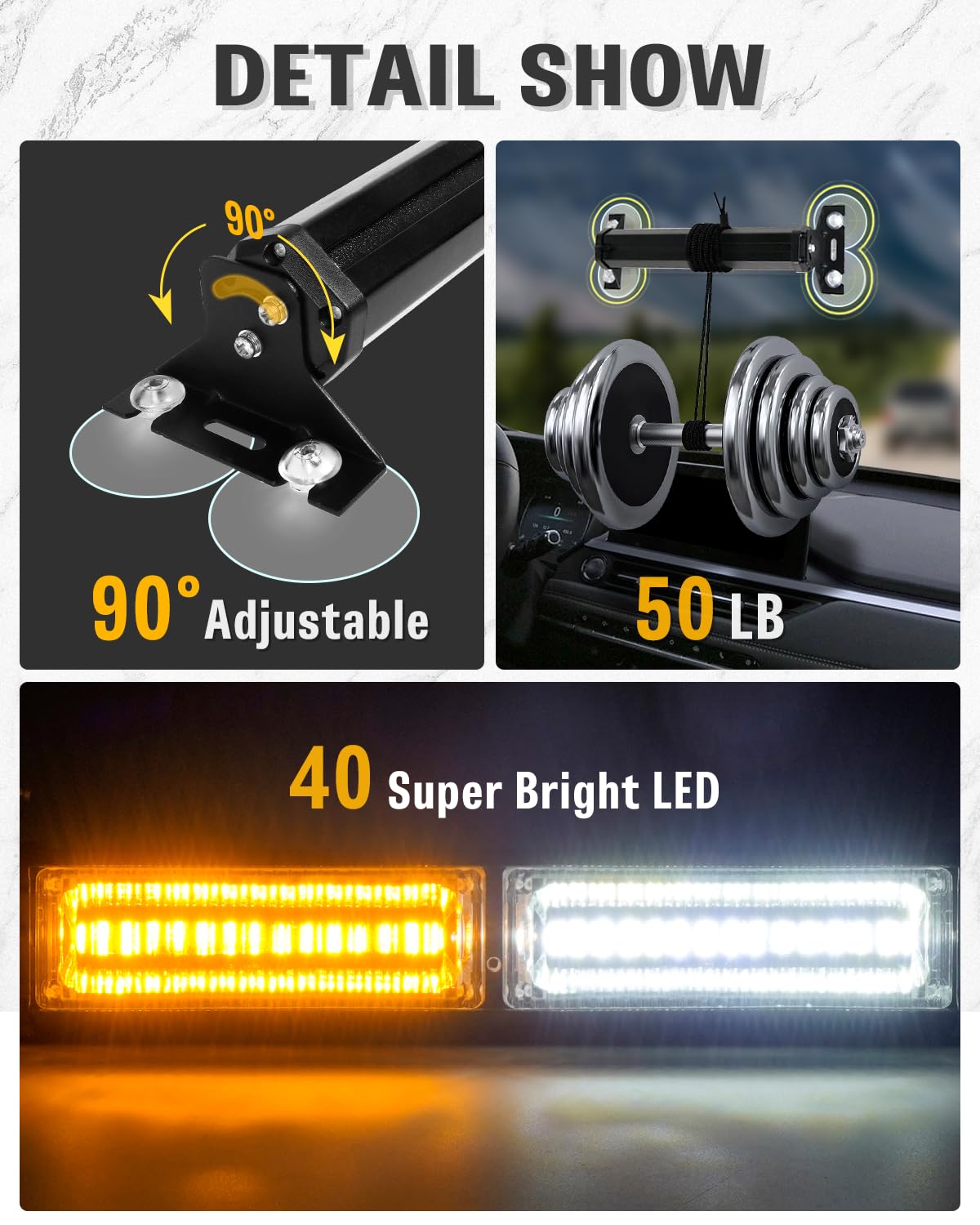 HLauto long power cable and cigarette lighter plug showing ease of installation and reach