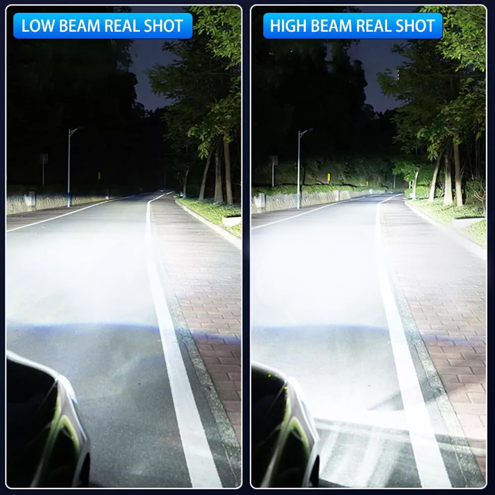 HMCYCI comparison with halogen showing brighter cool-white LED advantage