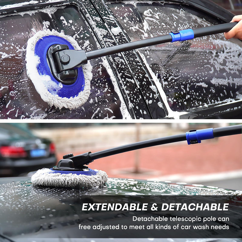 Hmdswa extended handle cleaning SUV roof for safer reach