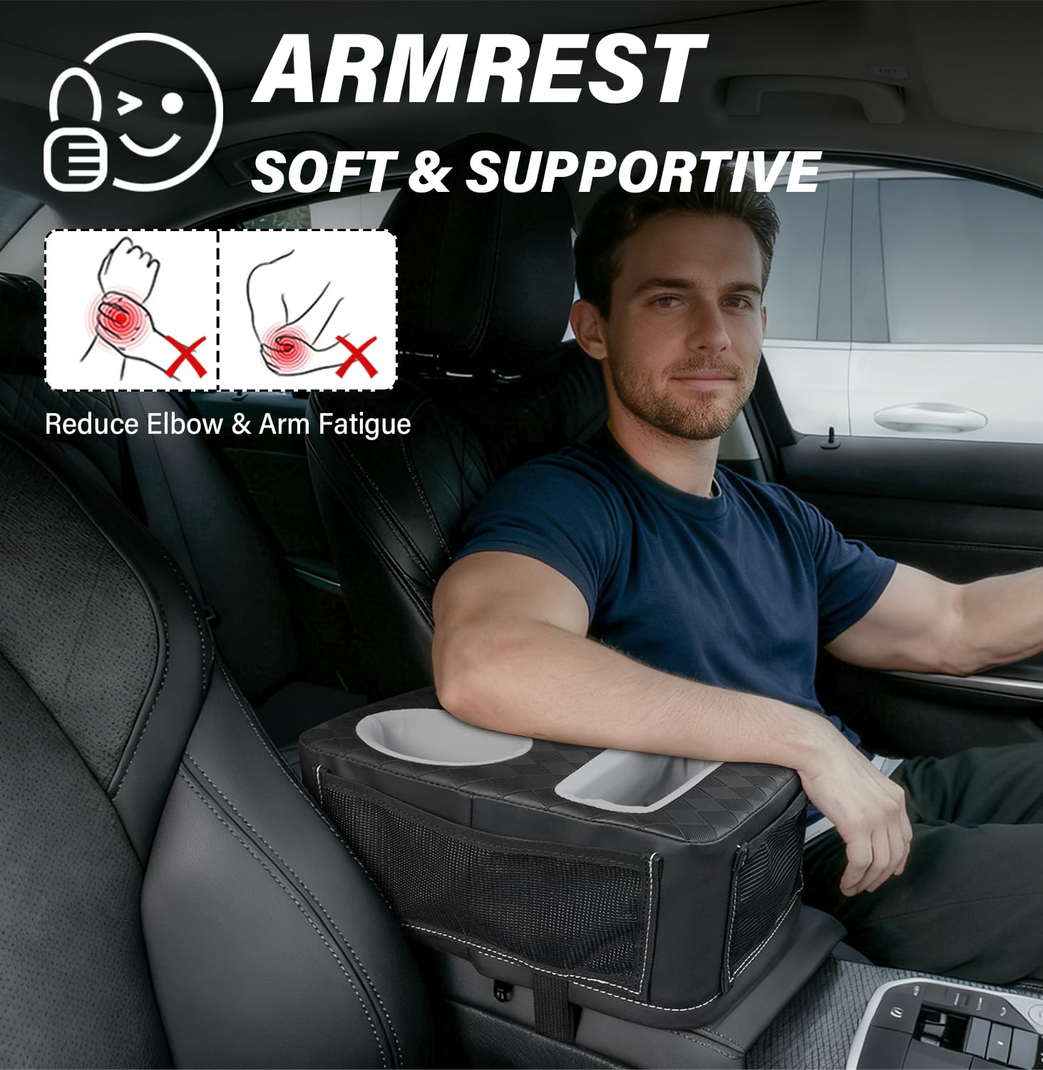 HmmtyRack slid into back-seat gap for quick install and extra passenger storage