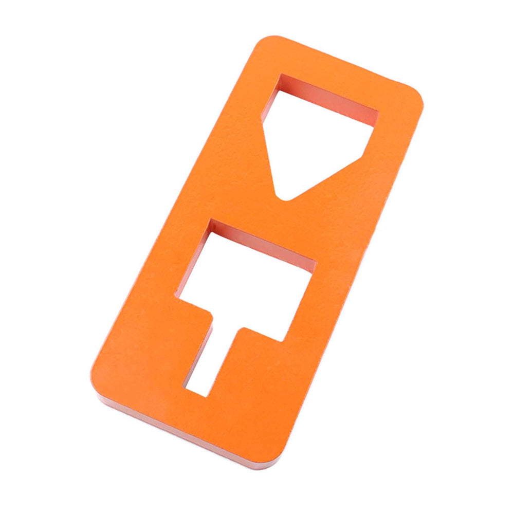 HNeekyr front view of puller plate showing mounting holes and orange finish for easy connection