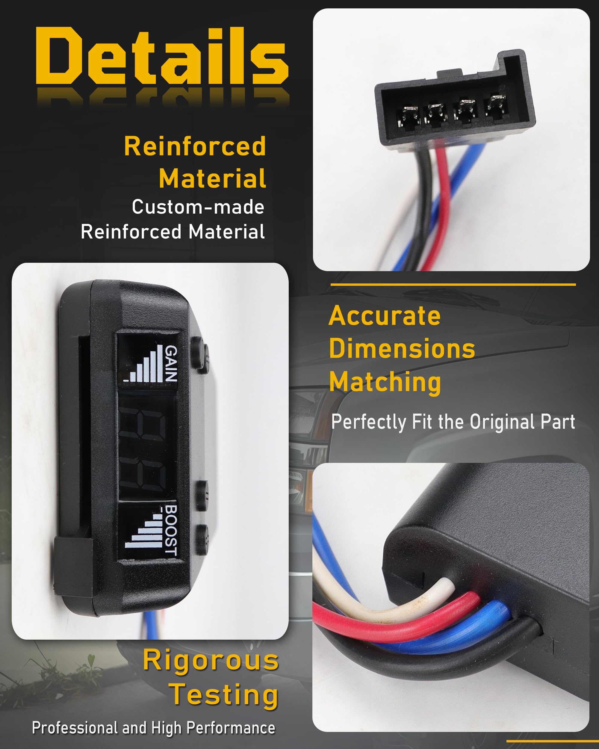 HocvrlX LED status indicator close-up, provides clear brake feedback