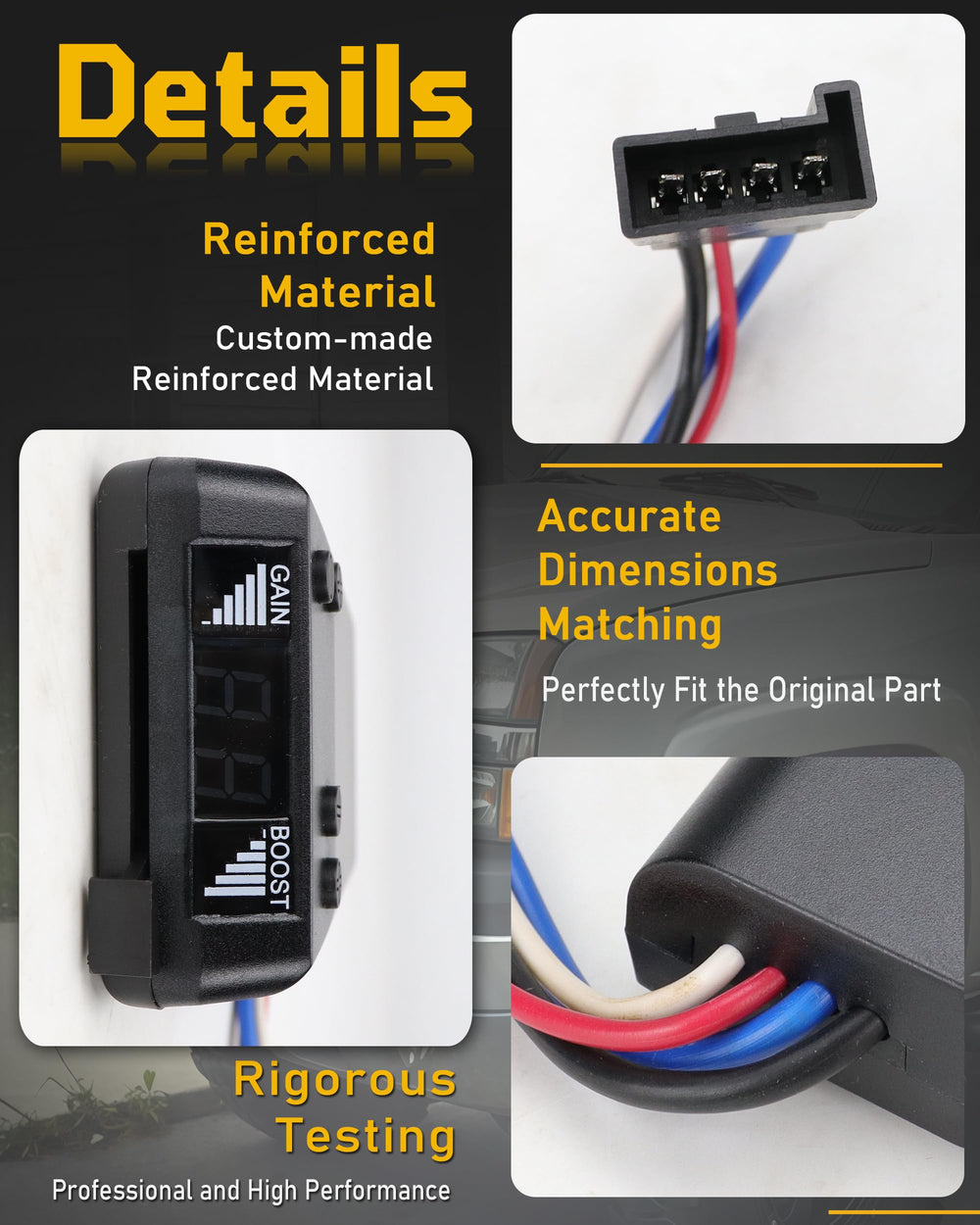 HocvrlX LED status indicator close-up, provides clear brake feedback