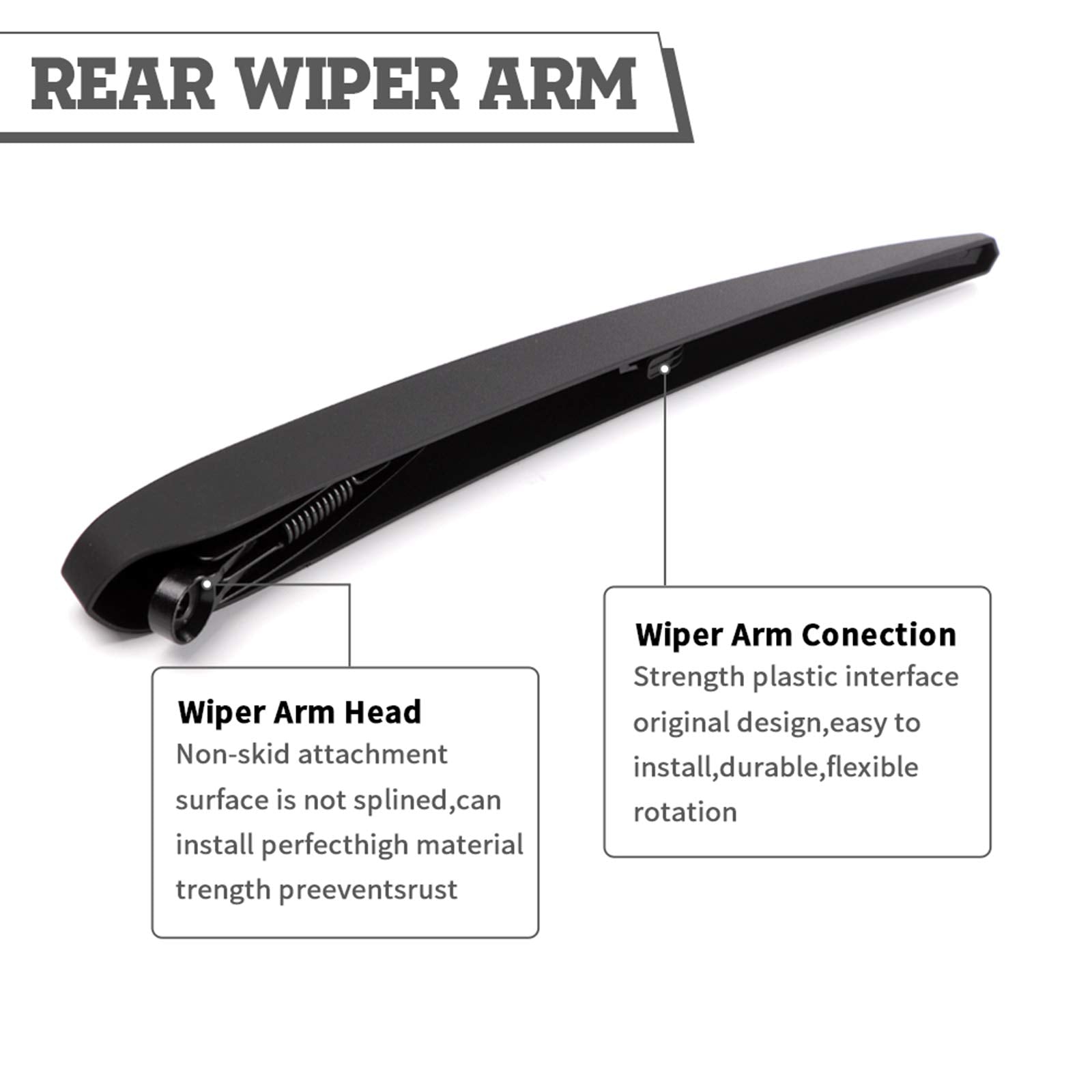 HODEE blade rubber profile highlighting streak-free wiping benefit