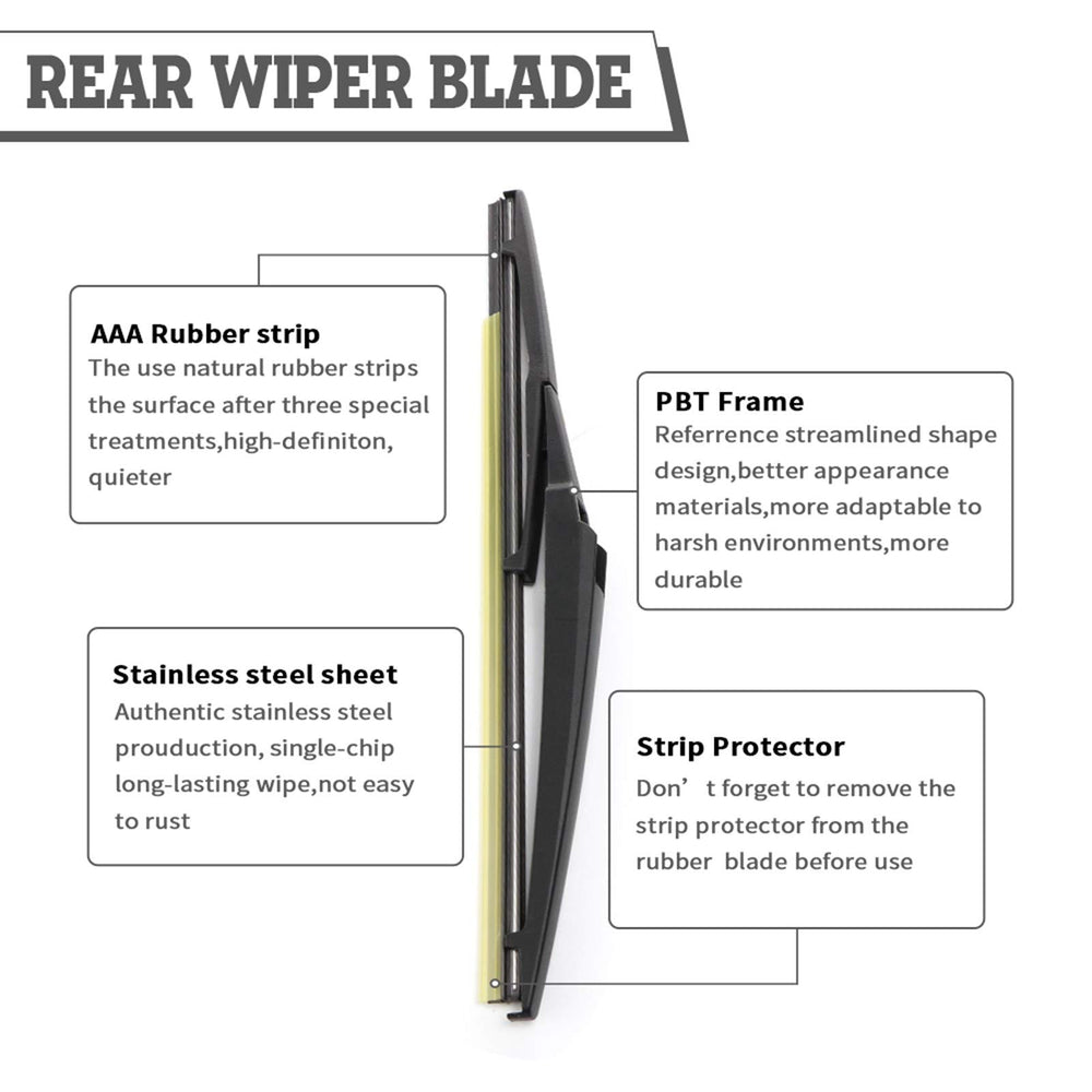 HODEE rear wiper installed on Mazda CX-5 rear glass, restored visibility benefit