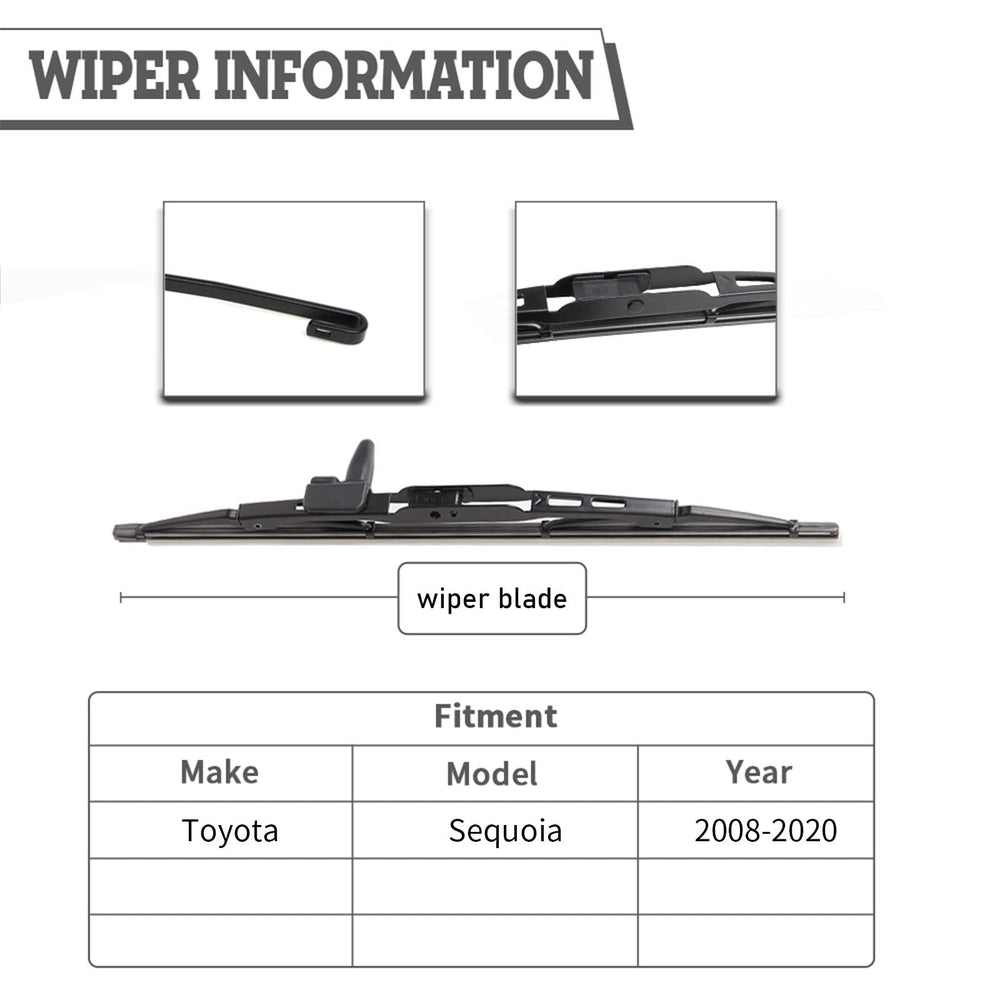 HODEE rear wiper connector close-up displaying secure fit and easy attachment benefit