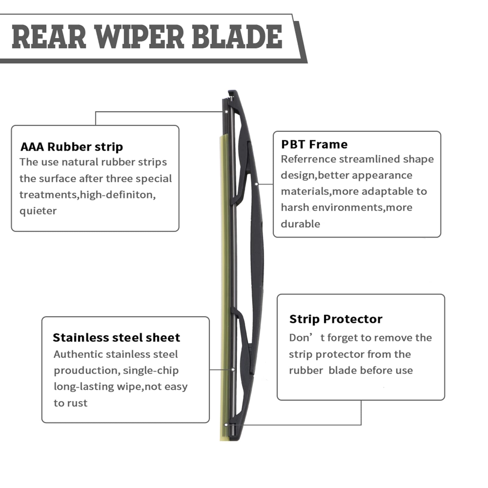 HODEE rear wiper installed on Buick Enclave hatch restoring clear rear visibility