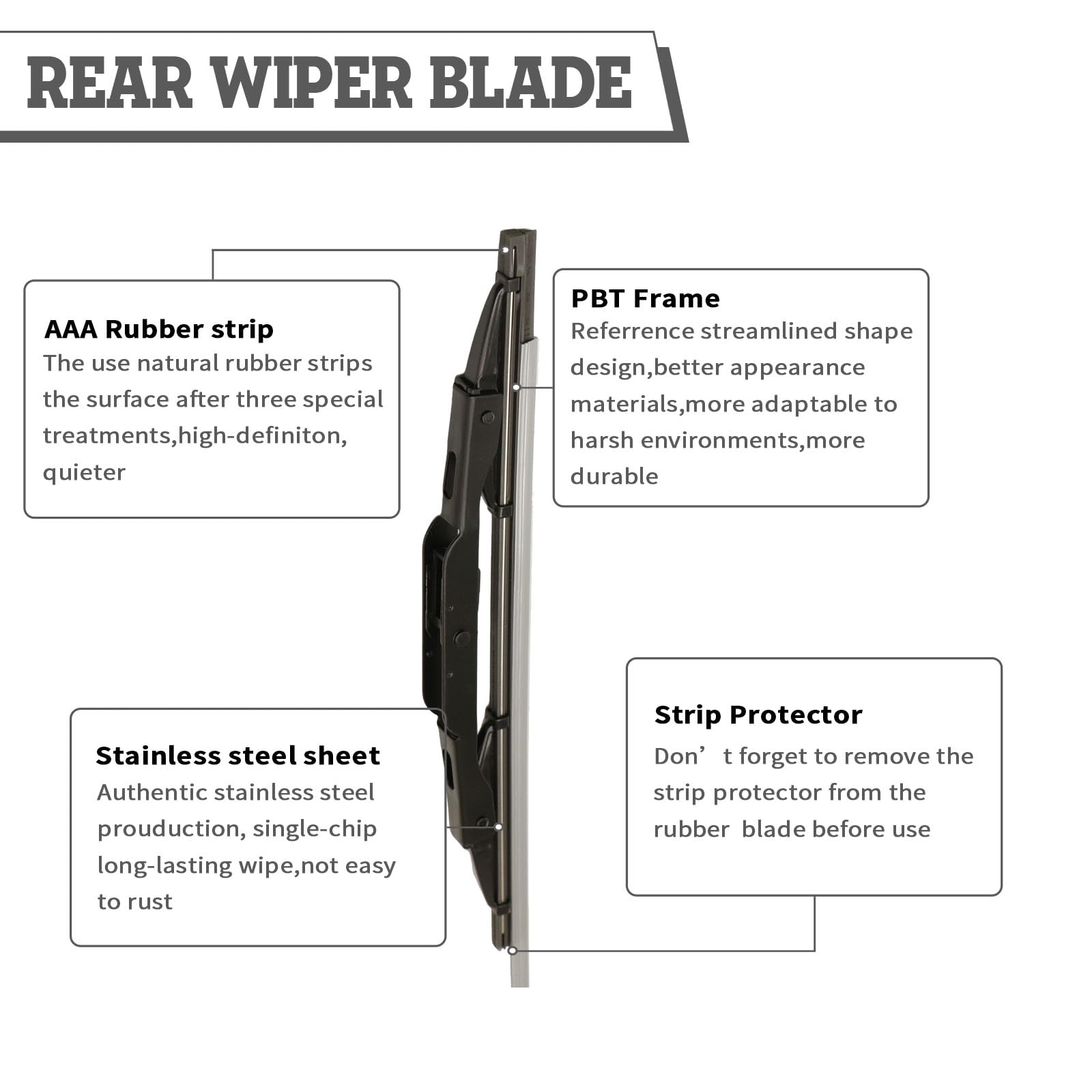 HODEE wiper next to ruler for size comparison ensuring correct fitment benefit