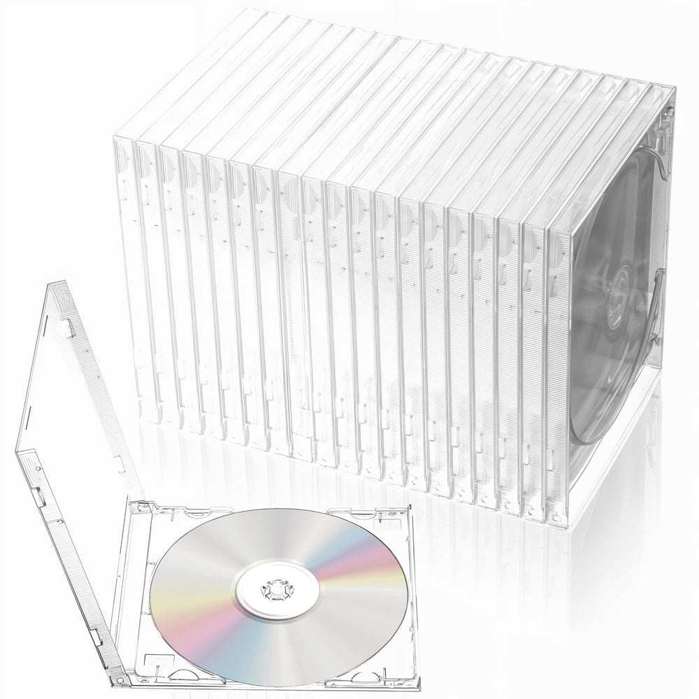 HOFURME front view clear jewel case showing protective cover and benefit: easy identification