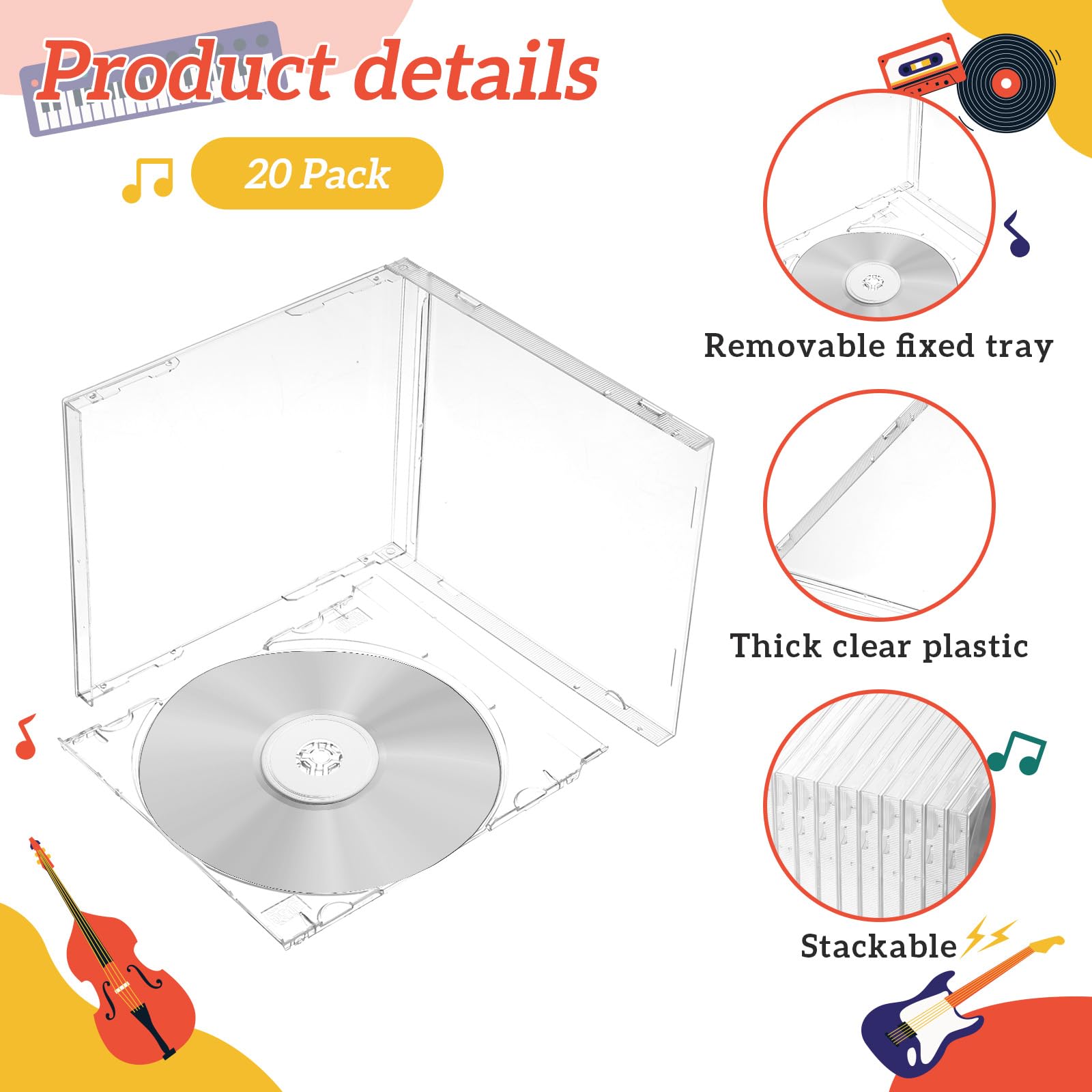 HOFURME tray close-up showing center hub benefit: secure disc retention