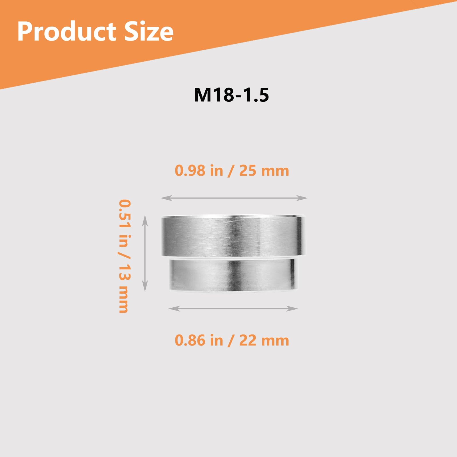 HOHNNYREET close-up of M18x1.5 threads for precise sensor fit and secure installation