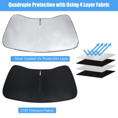HOHUIGO close-up of 210T reflective fabric texture for durable UV reflection