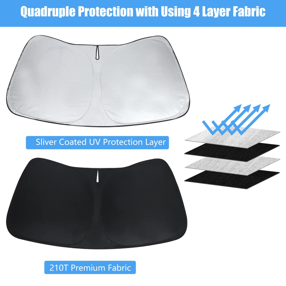 HOHUIGO fabric close-up of 210T reflective layer and black insulation, durable heat barrier