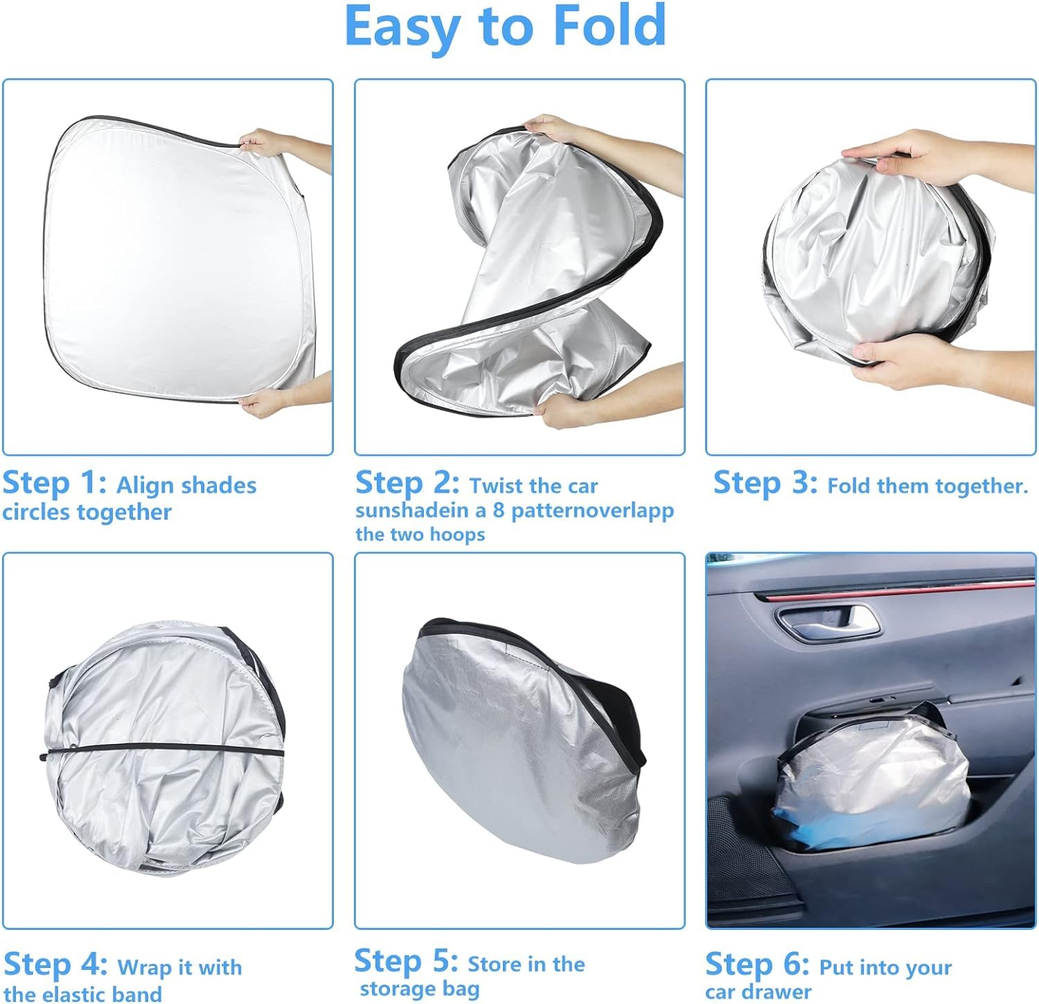 HOHUIGO Velcro buckle fastened around rearview mirror to prevent light leaks