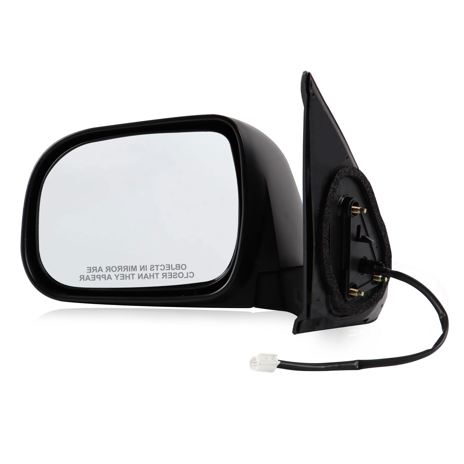 Hoiedt left side mirror front view showing clean fit and OEM style benefit
