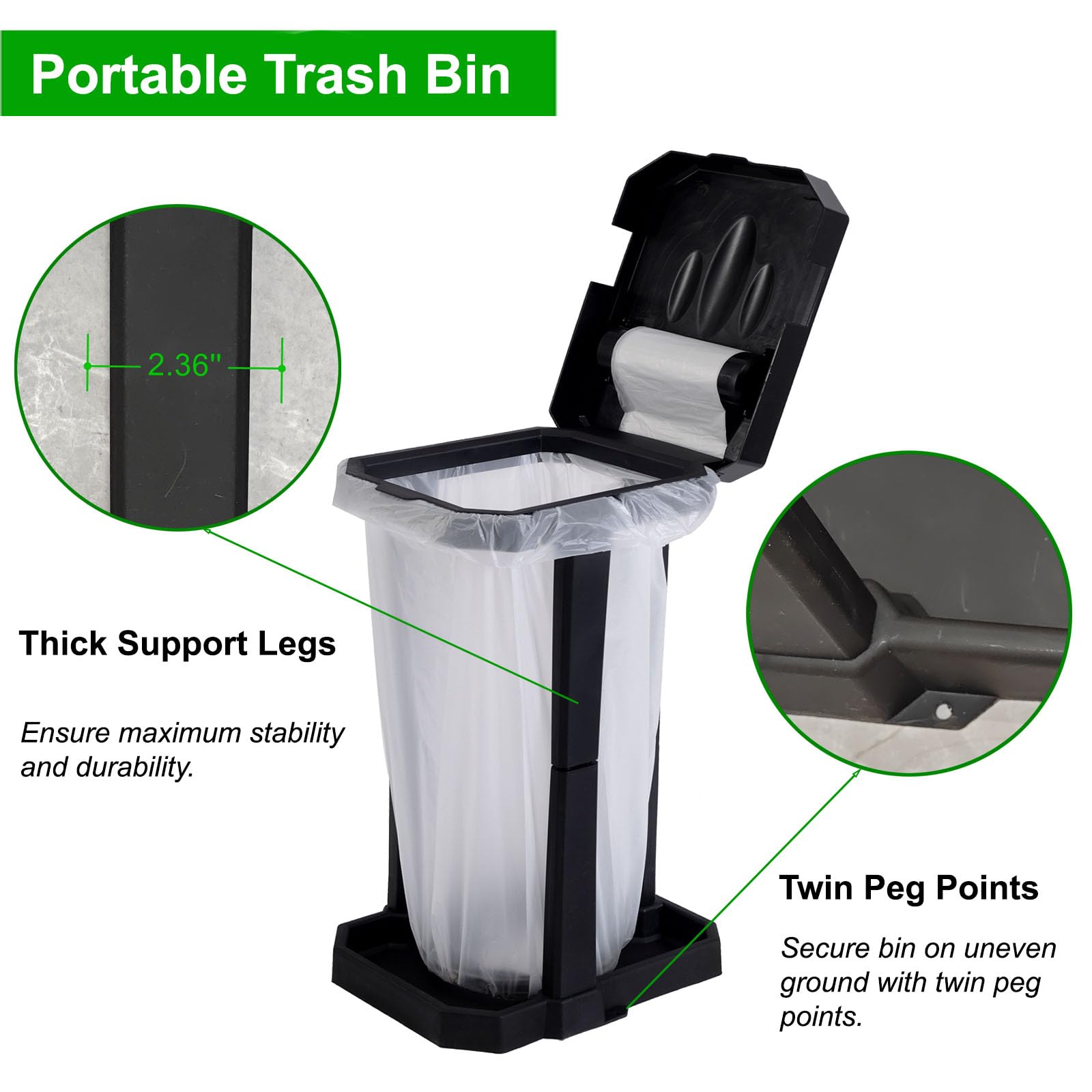 HolaKit placed in an RV galley for compact, organized waste management