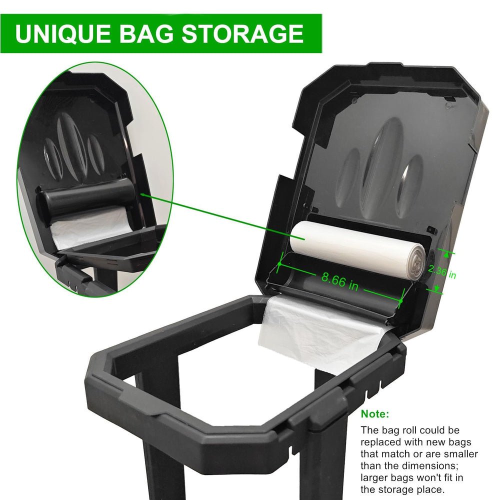HolaKit inner compartment with 20 spare bags for on-hand replacements